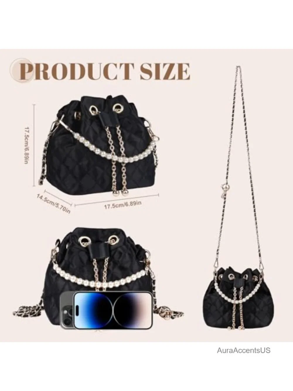 Convertible Evening Clutch with Adjustable Chain Strap Crossbody Bag